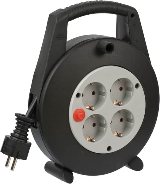 240V Cable Reel Extension Lead 20m 4 Sockets