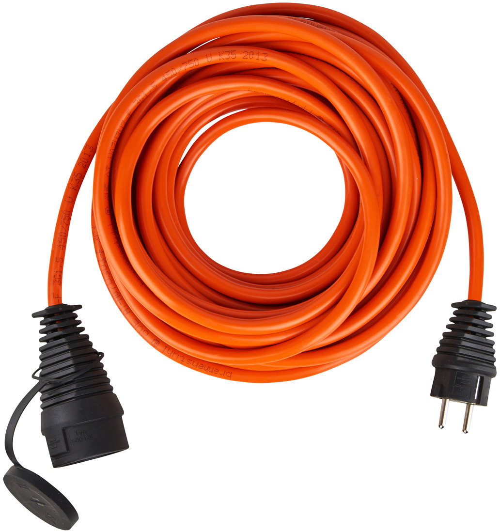deleyCON 5m Outdoor Verlängerungskabel - Extrem Witterungsbeständiges IP44  Gummi-Kabel für dauerhaften Einsatz im Außenbereich - Schutzkontakt Stecker  Typ F auf Buchse - Rot: : Baumarkt