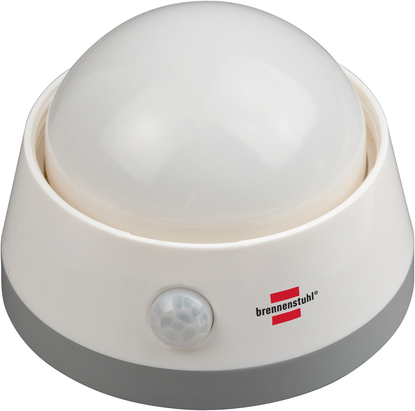 Infrarot-Bewegungsmelder | und Batterie Push-Schalter mit brennenstuhl® LED-Nachtlicht