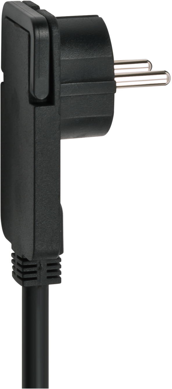 Qualitäts-Kunststoff-Verlängerungskabel mit Flachstecker | brennenstuhl® H05VV-F3G1,5 5m schwarz