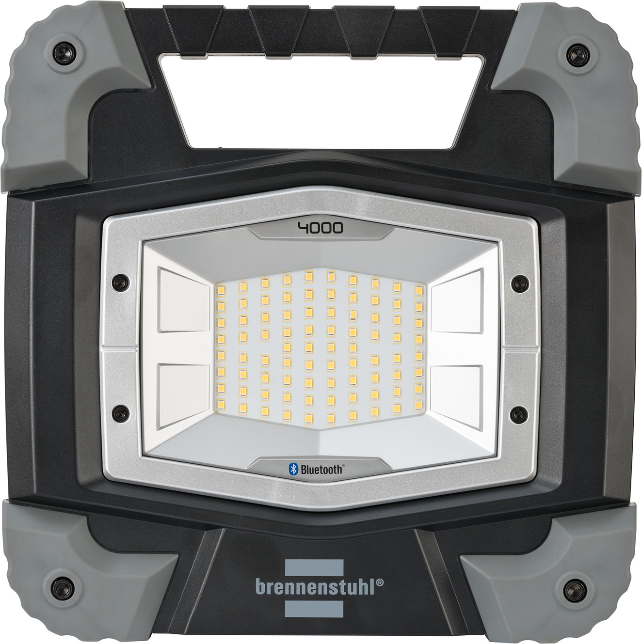 brennenstuhl® Bluetooth Baustrahler mit 4000 TORAN LED Akku Lichtsteuerungs-APP | MBA