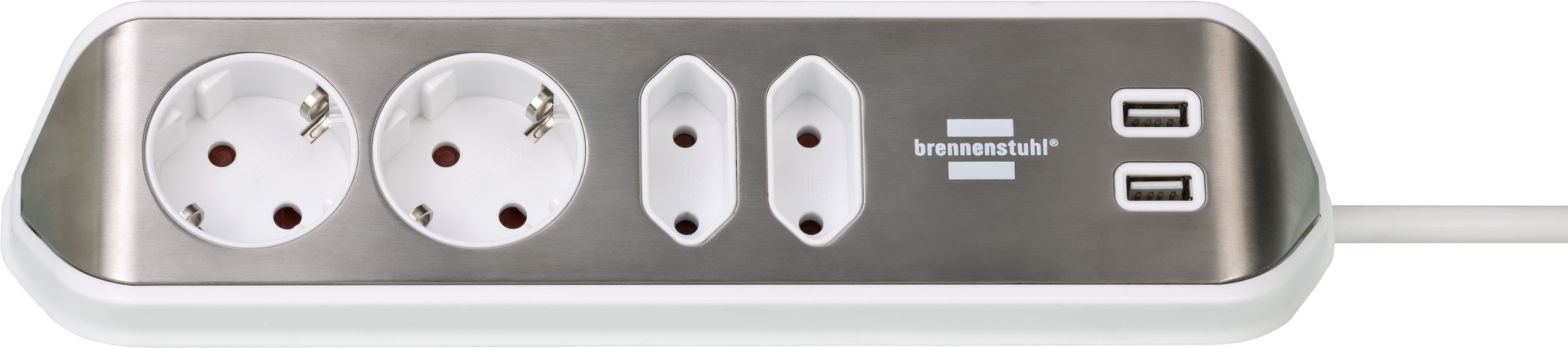 brennenstuhl®estilo USB multicargador con cable textil de 1,5 m 4x USB + 1x  USB C
