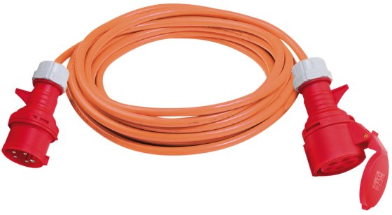 Verlängerungskabel (BREMAXX-Kabel) mit CEE-Stecker und Kupplung 400V/16A, 10m AT-N07V3V3-F 5G1,5 orange - Produktbild