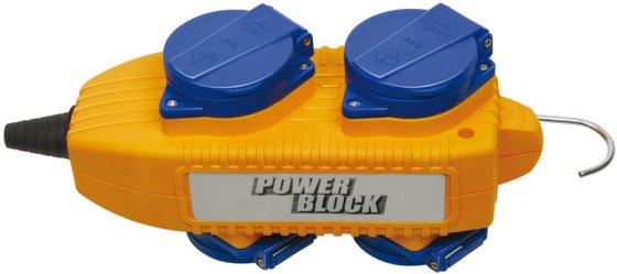 Steckdosen-Powerblock 230V/16A IP44 4-fach - Produktbild