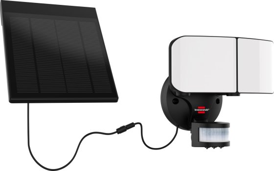 Solar LED Wandleuchte SOL WL 900, Empfindlichkeitsregler, PIR-Bewegungsmelder, separater Solar-Panel, IP44, 24x SMD LED's, 13W, 900lm, schwarz - Produktbild