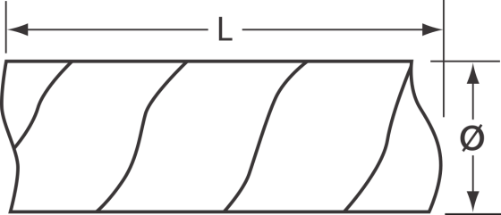 Spiralschlauch L = 2,5m; Ø = 20mm grau - Grafik