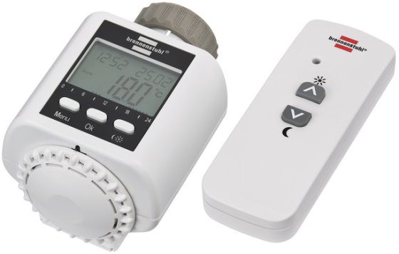 Funk-Heizkörperthermostat FHT 433 weiss, mit Funkfernbedienung und Heizungs-Ventiladapter - Produktbild