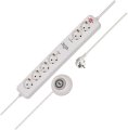 Eco-Line Comfort Switch Plus EL CSP 24 Steckdosenleiste 6-fach weiss 1,5m H05VV-F 3G1,5 2 permanent, 4 schaltbar beleuchteter Hand-/Fußschalter - Produktbild