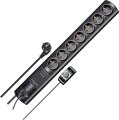 Primera-Tec Comfort Switch Plus 19.500A Überspannungsschutz-Steckdosenleiste 7-fach schwarz 2m H05VV-F 3G1,5 2 permanent, 5 schaltbar - Produktbild