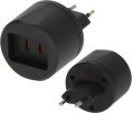 Reisestecker USA => Euro mit 2,5A Sicherung - Produktbild