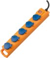 Super-Solid SL 554 DE IP54 Steckdosenverteiler 5-fach gelb/blau 2m H07RN-F3G1,5 mit Schalter - Produktbild