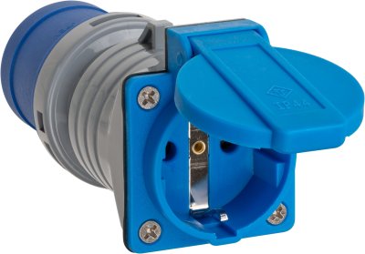 CEE-Adapter 230V/16A IP44 auf Schutzkontakt