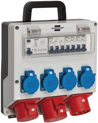 Stromverteiler 2x 8-polig, S2x4D, mit 8 Steckern und Kontrollleuchten  online kaufen