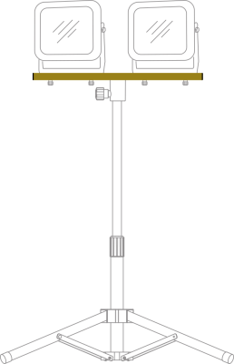 LED Baustrahler DINORA 8060 IP54 5m H07RN-F 3G1,5 8300lm mit Steckdose |  brennenstuhl®