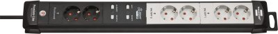 brennenstuhl®Connect Premium-Line WiFi Steckdosenleiste 6-fach (4x schaltbar, 2x permanent) schwarz/lichtgrau 3m H05VV-F 3G1,5