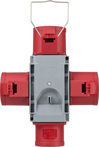 Kreuzverteiler CEE400V/32A 3fach Stecker CEE + 3x Steckdosen CEE - Produktansicht