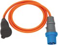 Camping-/Maritim Adapterkabel IP44 1,5m orange H07RN-F 3G2,5 Schutzkontakt-Kupplung, CEE-Stecker 230V/16A - Produktbild