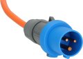 Camping-/Maritim CEE Verlängerungskabel IP44 25m orange H07RN-F 3G2,5 CEE-Stecker, Winkelkupplung 230V/16A - Produktansicht