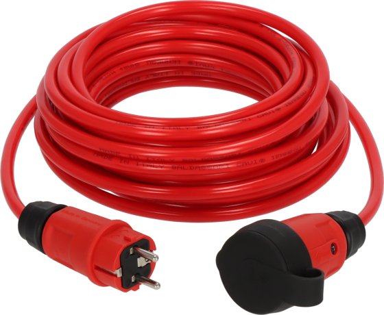 Professional Verlängerungskabel VQ 1100 IP44, 10m rot H07BQ-F 3G1,5 - Produktansicht