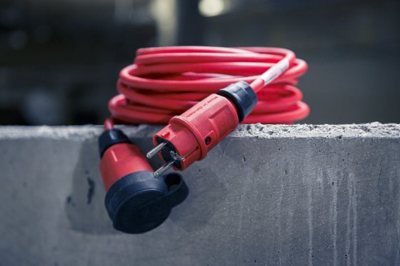 Professional Verlängerungskabel VQ 1200 IP44, 10m rot H07BQ-F 3G2,5 - Anwendungsbild