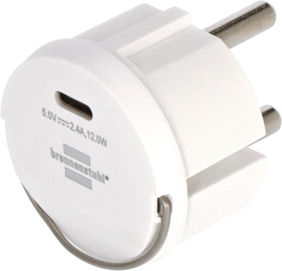 USB C Steckdosenadapter 2,4A weiß - Produktbild